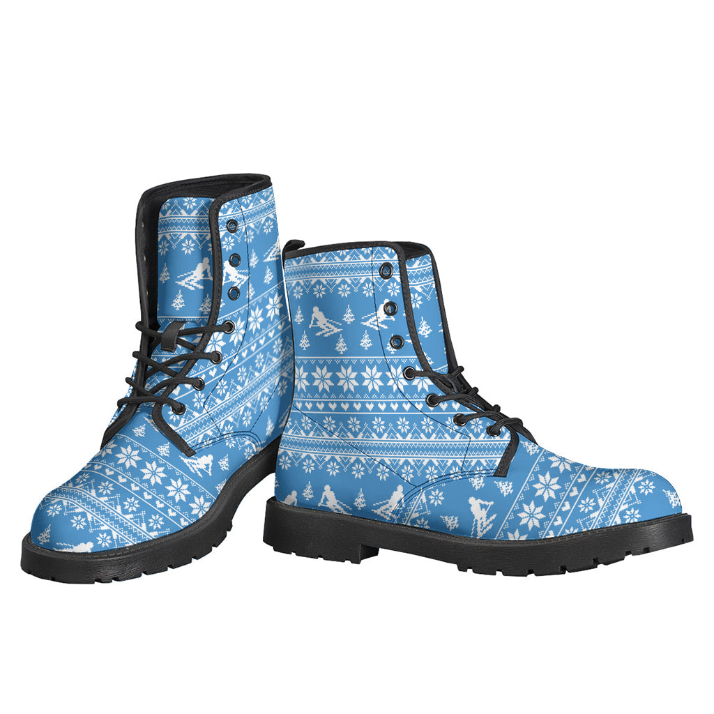 Winter Ski Knitting Pattern Print Backpack