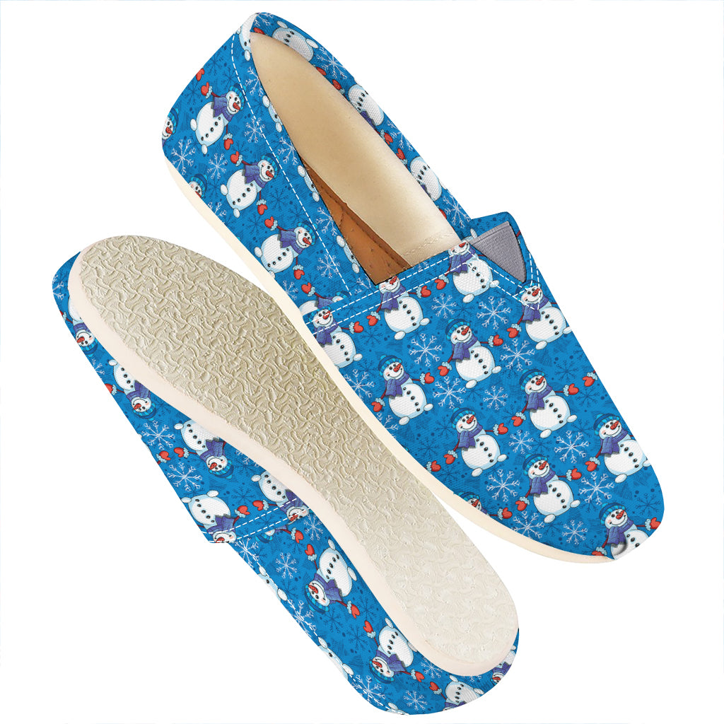Winter Snowman Pattern Print Casual Shoes