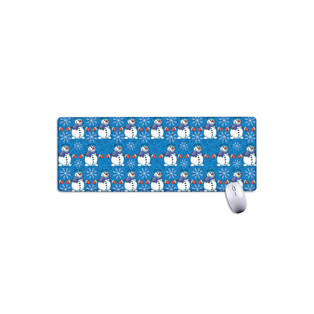 Winter Snowman Pattern Print Extended Mouse Pad