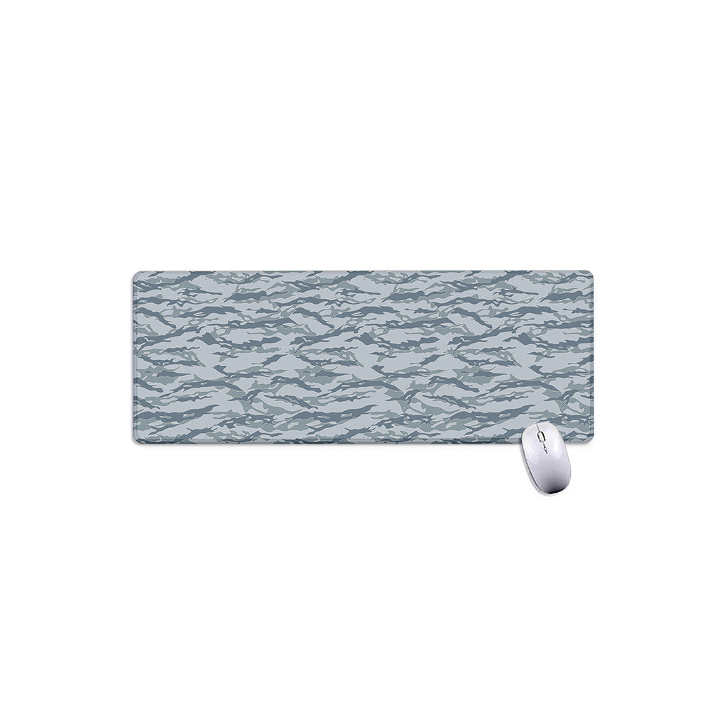 Winter Tiger Stripe Camo Pattern Print Extended Mouse Pad