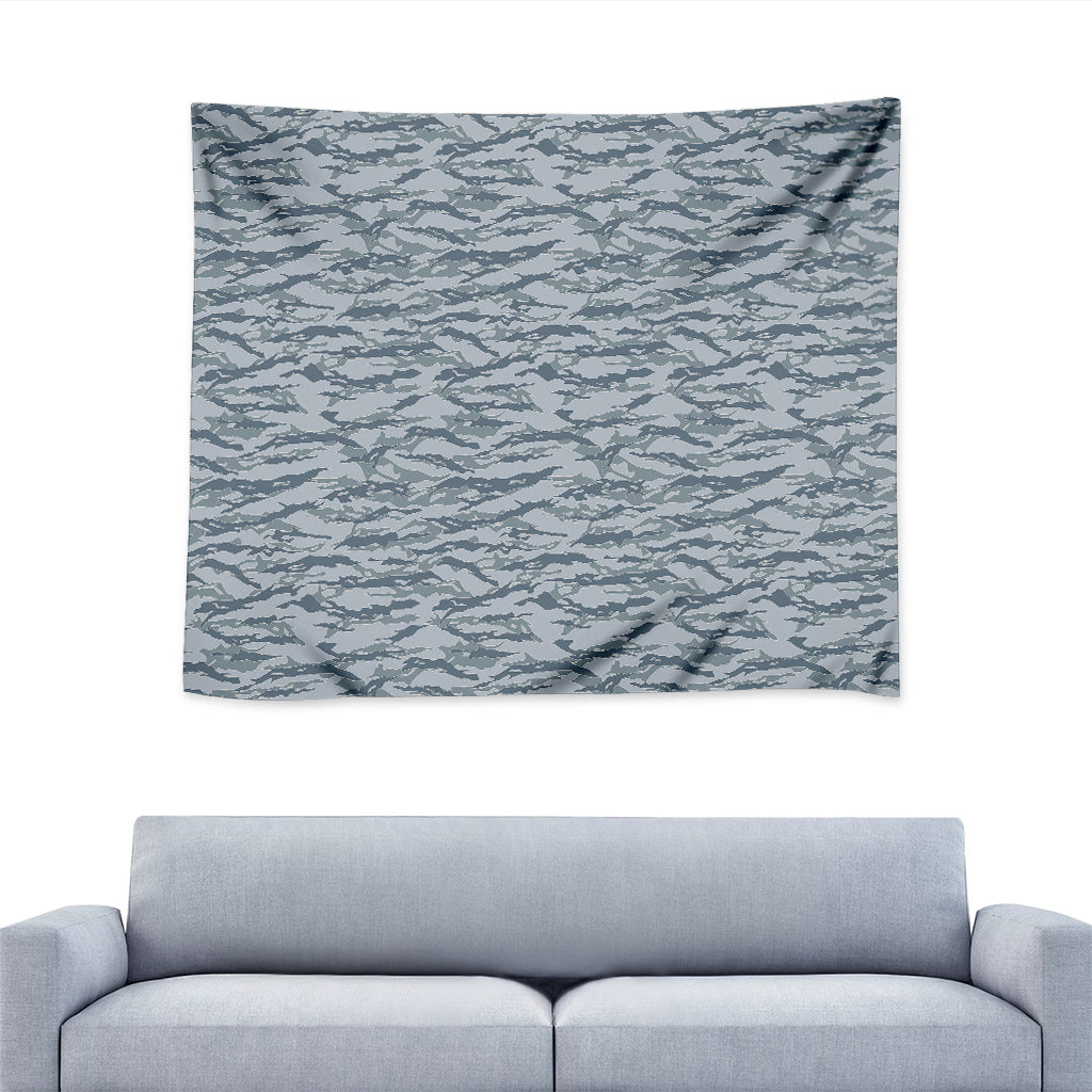 Winter Tiger Stripe Camo Pattern Print Tapestry