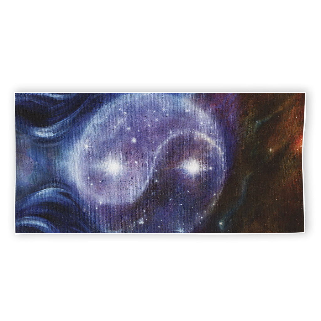 Woman Space Yin Yang Painting Print Beach Towel