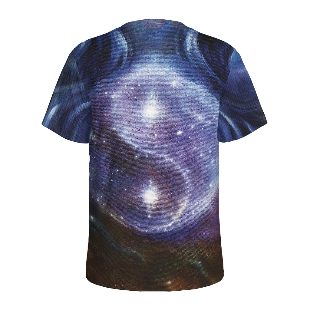 Woman Space Yin Yang Painting Print Men's Sports T-Shirt