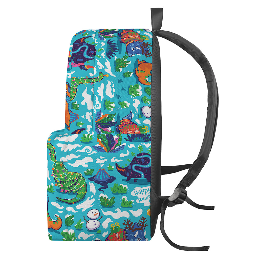 Xmas Dinosaur Pattern Print Backpack