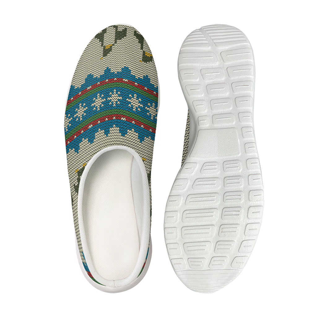 Xmas Penguin Pattern Print Mesh Casual Shoes
