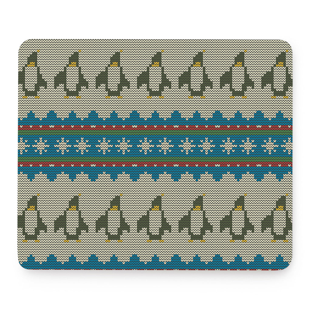 Xmas Penguin Pattern Print Mouse Pad