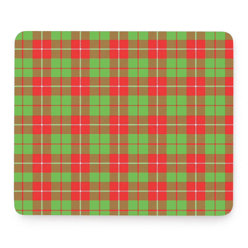 Xmas Plaid Pattern Print Mouse Pad