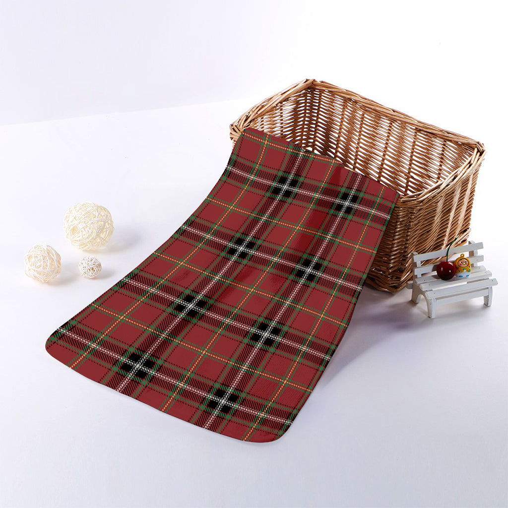Xmas Scottish Tartan Pattern Print Towel