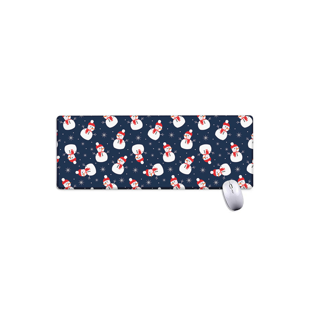 Xmas Snowman Pattern Print Extended Mouse Pad