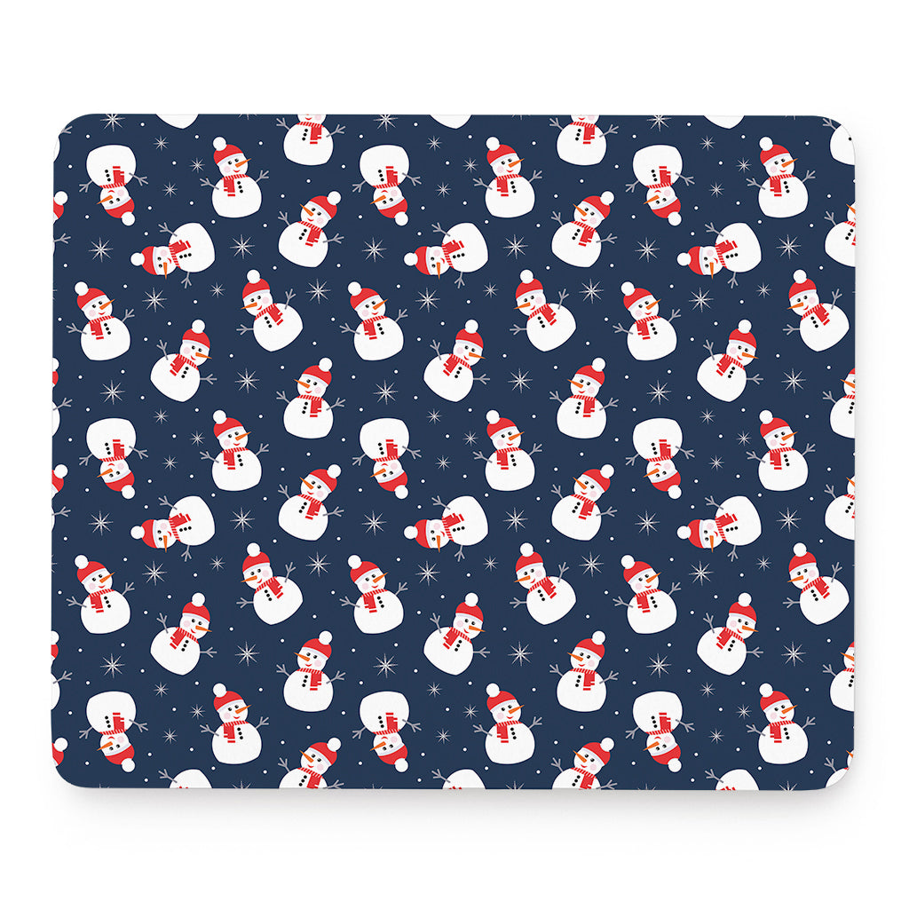 Xmas Snowman Pattern Print Mouse Pad