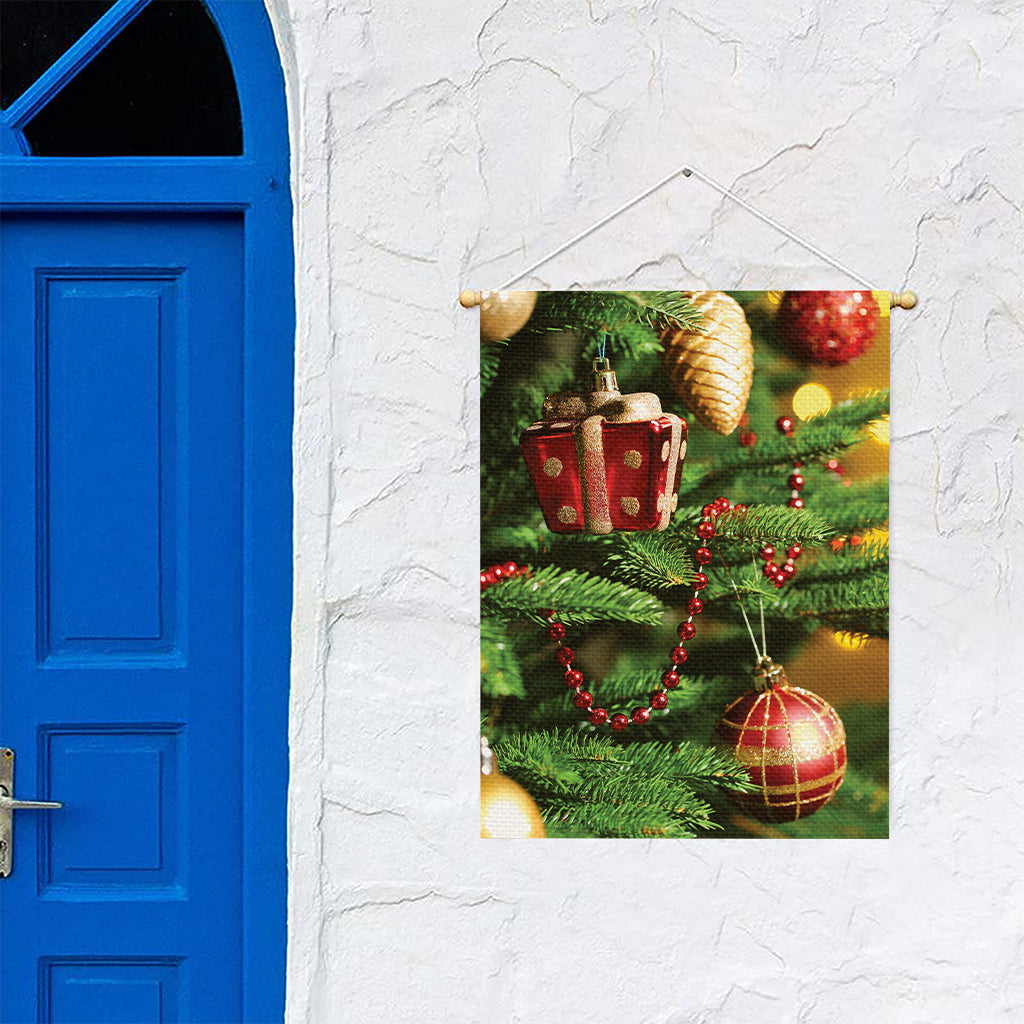 Xmas Tree Print Garden Flag