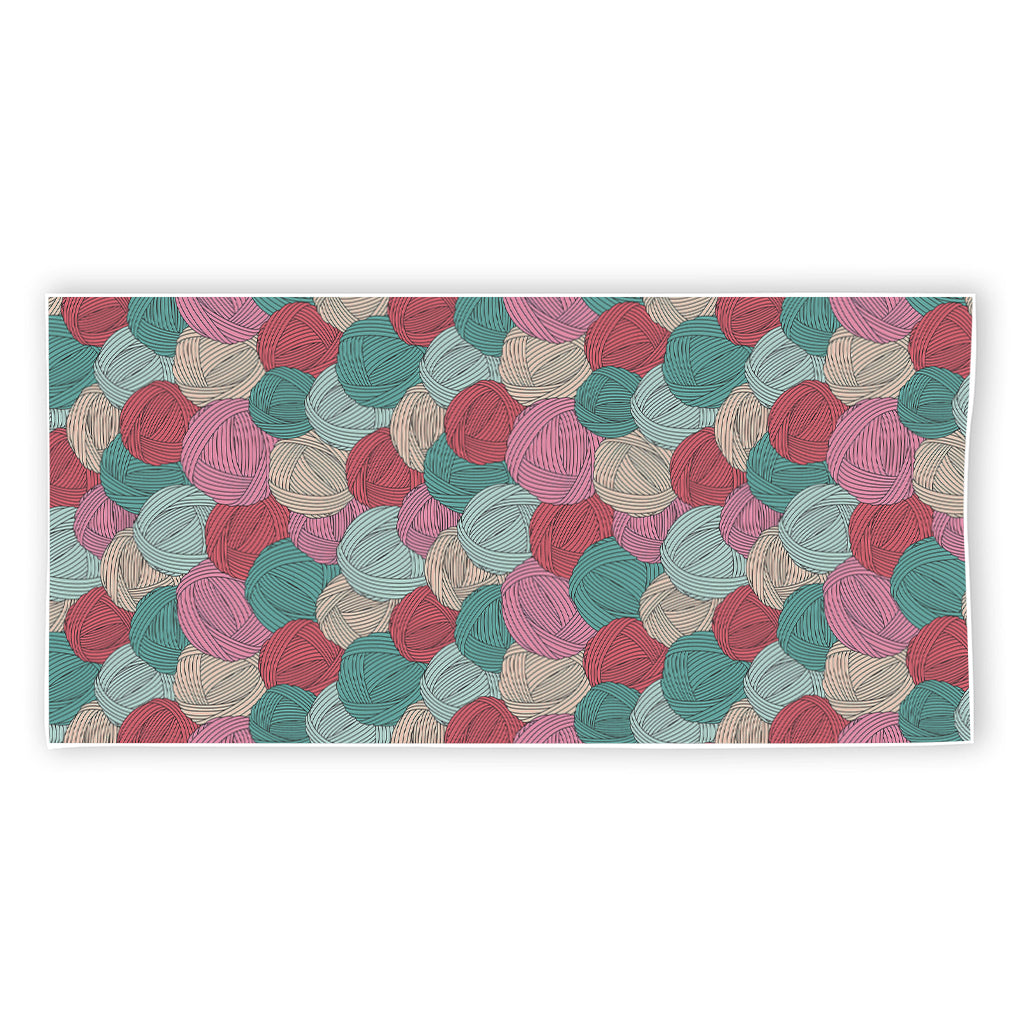 Yarn Balls Pattern Print Beach Towel