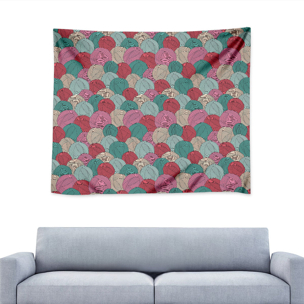 Yarn Balls Pattern Print Tapestry