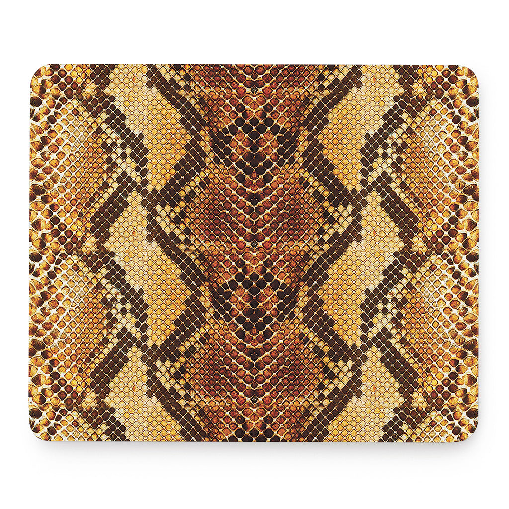 Yellow And Brown Snakeskin Print Mouse Pad