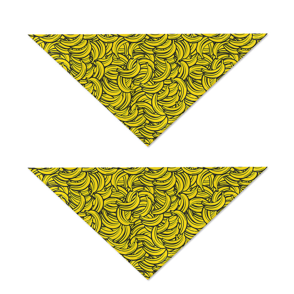 Yellow Banana Pattern Print Dog Bandana