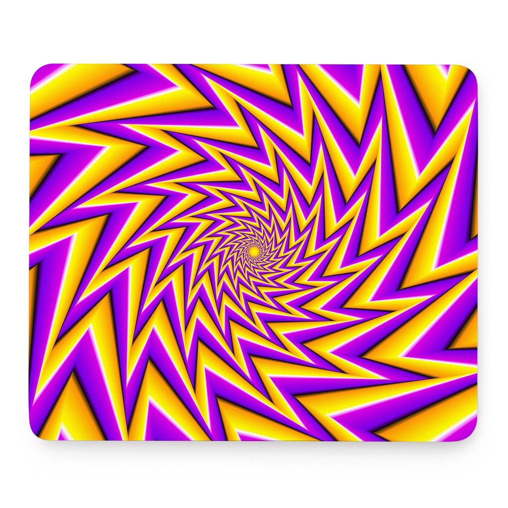 Yellow Big Bang Moving Optical Illusion Mouse Pad