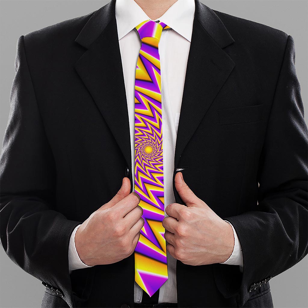 Yellow Big Bang Moving Optical Illusion Necktie
