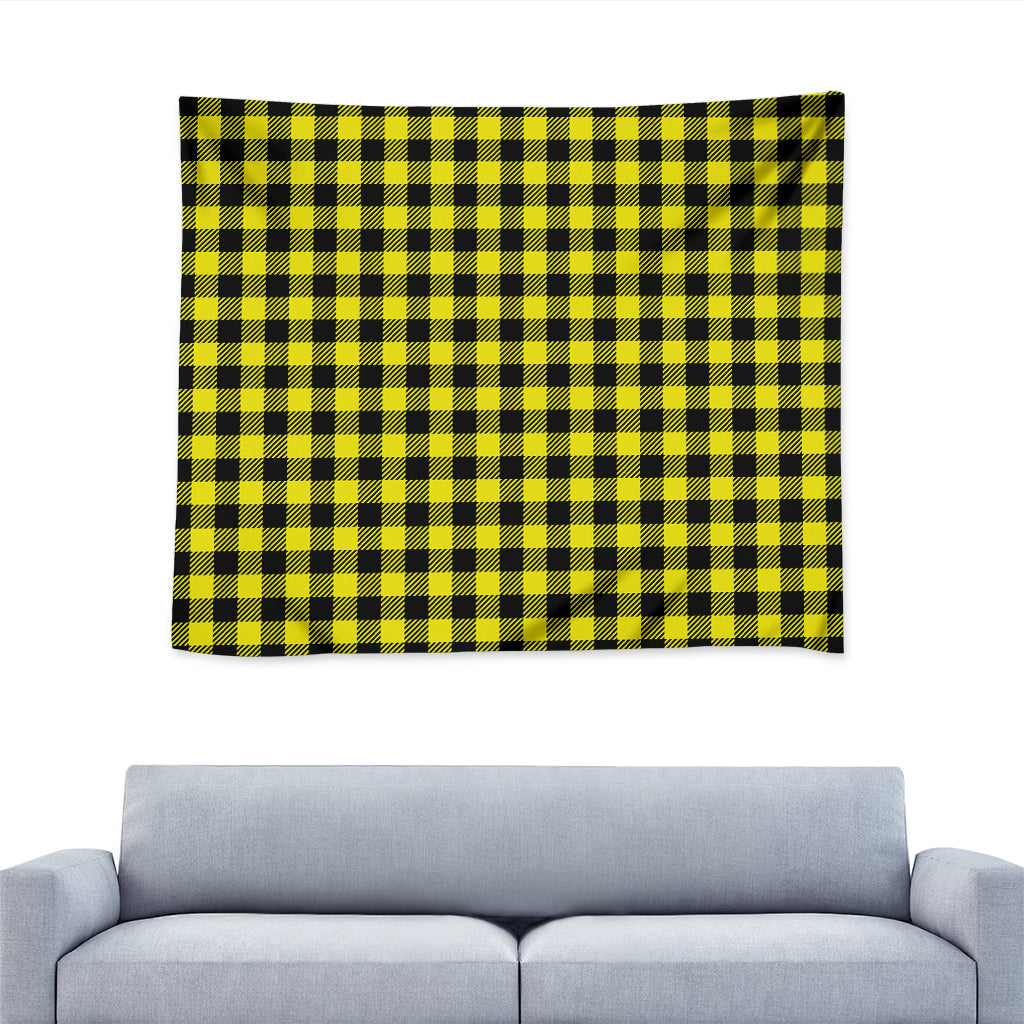 Yellow Buffalo Plaid Print Tapestry