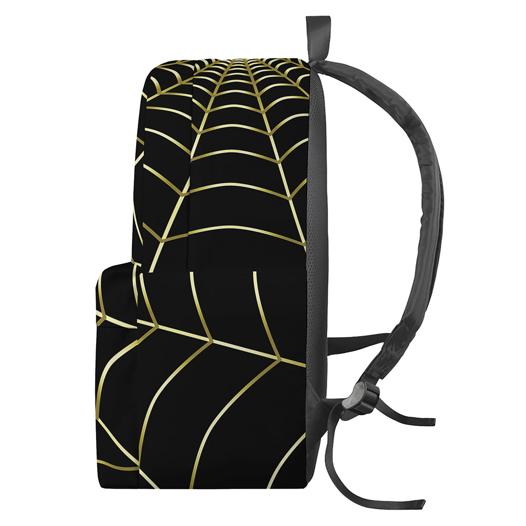 Yellow Cobweb Print Backpack