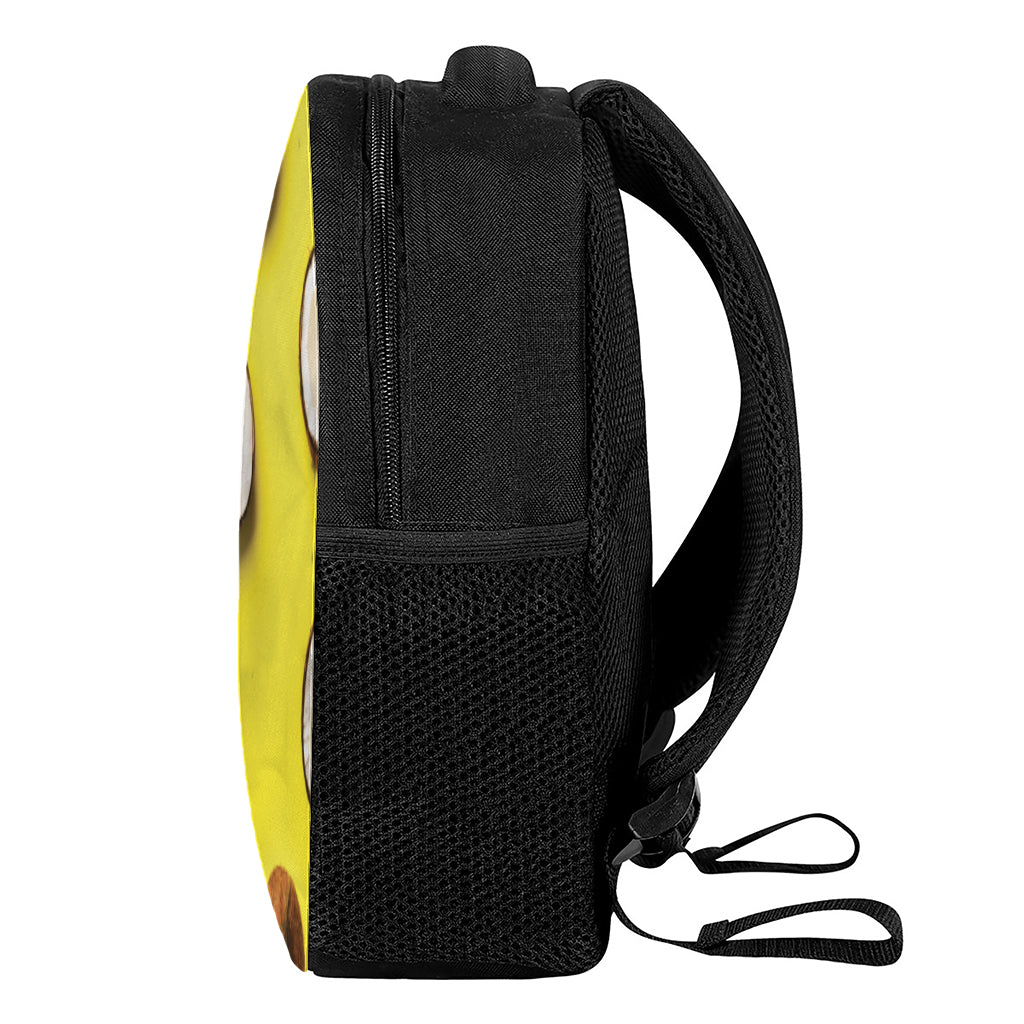 Yellow Coconut Pattern Print Casual Backpack