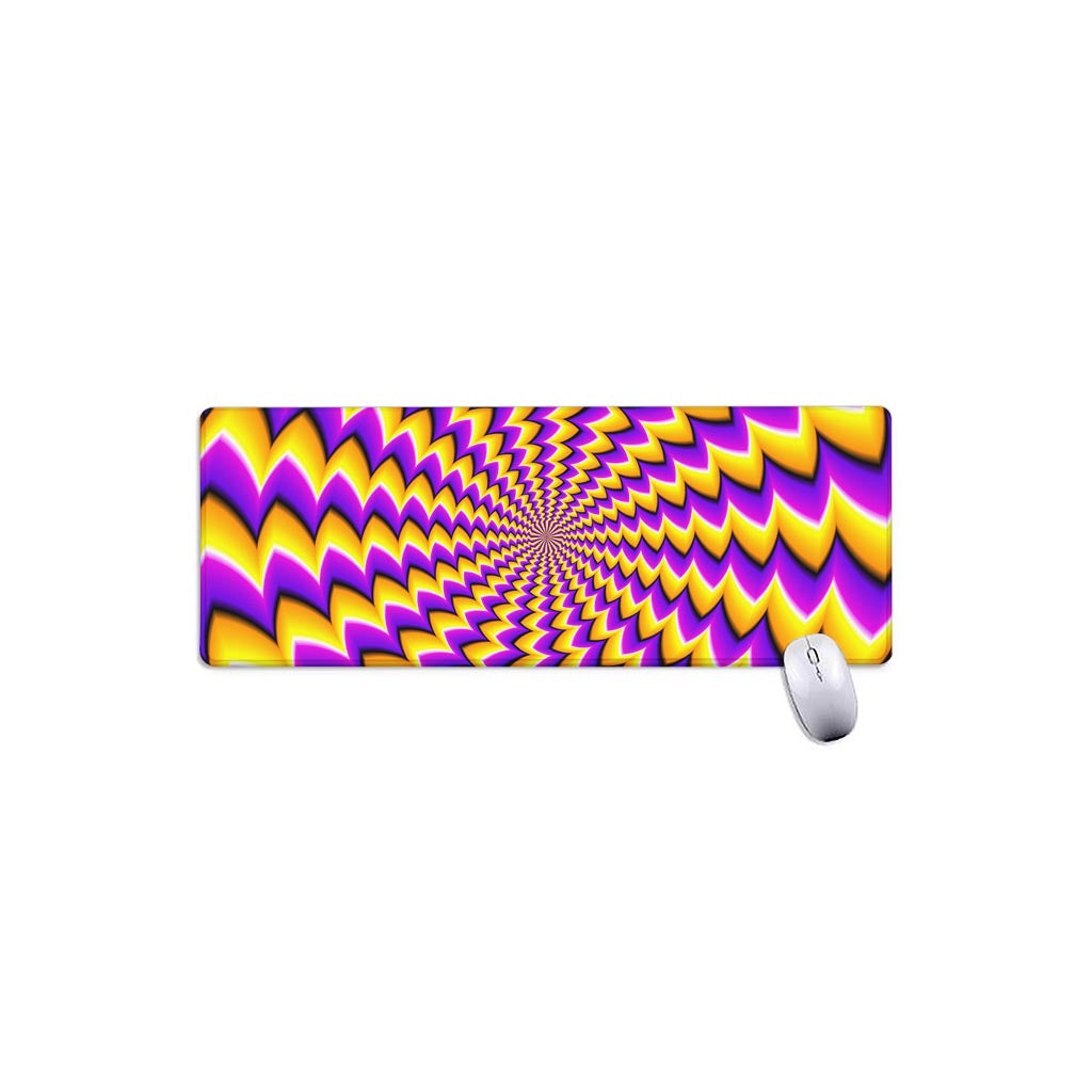 Yellow Dizzy Moving Optical Illusion Extended Mouse Pad