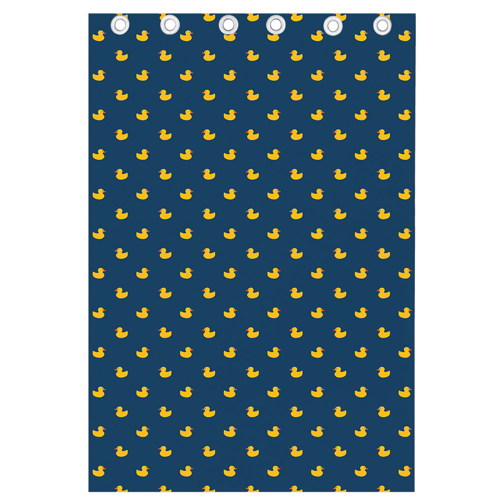 Yellow Duck Pattern Print Curtain