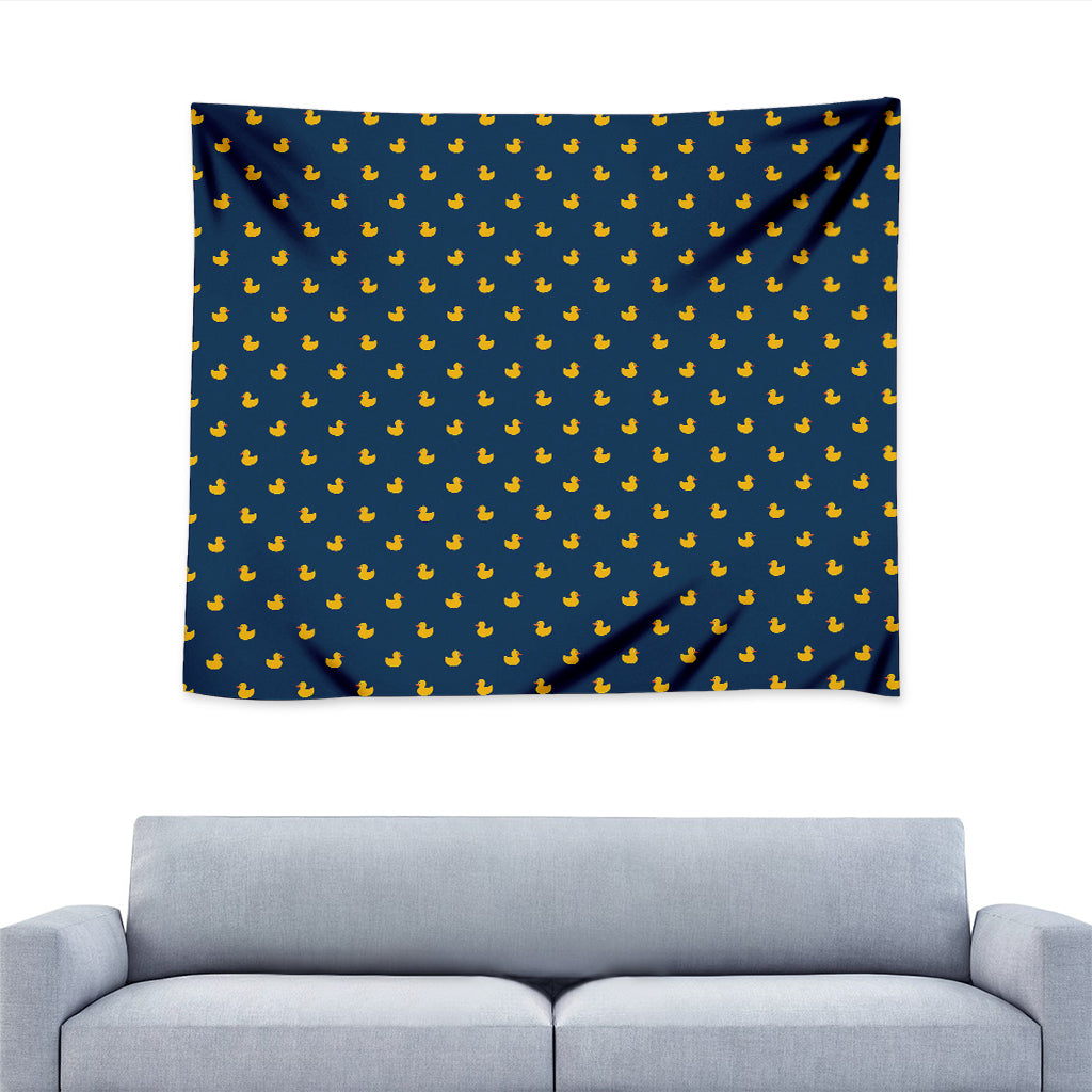 Yellow Duck Pattern Print Tapestry