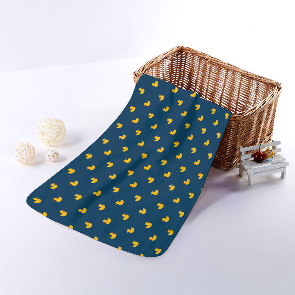 Yellow Duck Pattern Print Towel