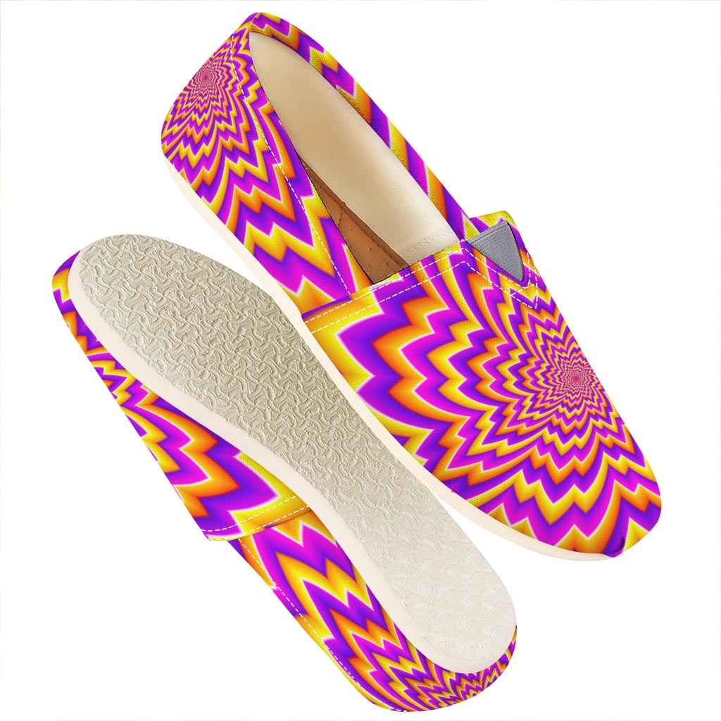 Yellow Expansion Moving Optical Illusion Casual Shoes