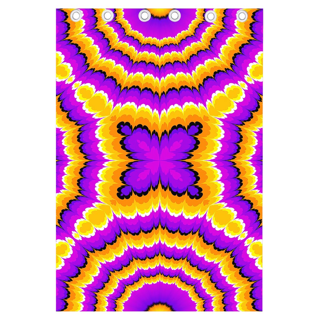 Yellow Explosion Moving Optical Illusion Curtain