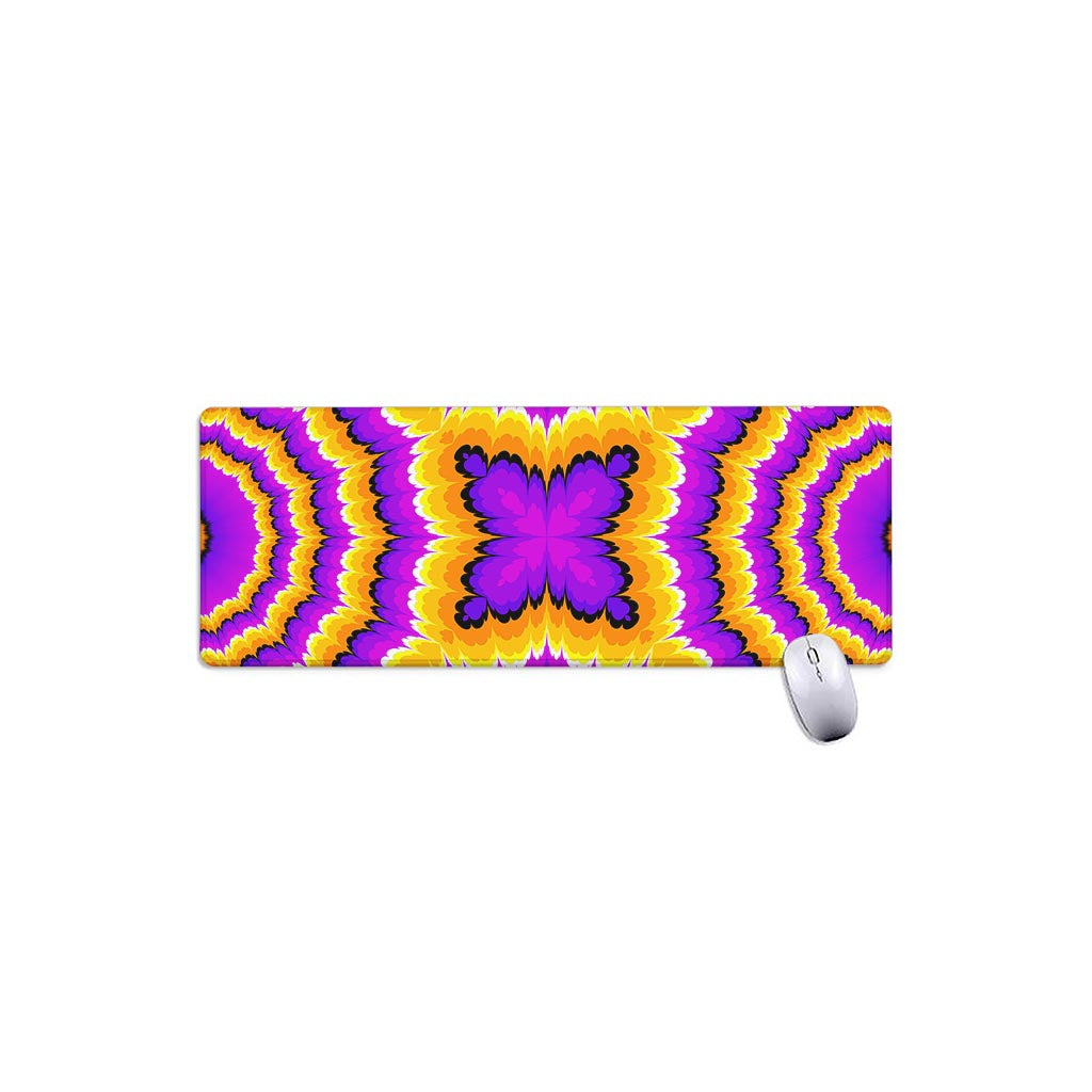Yellow Explosion Moving Optical Illusion Extended Mouse Pad
