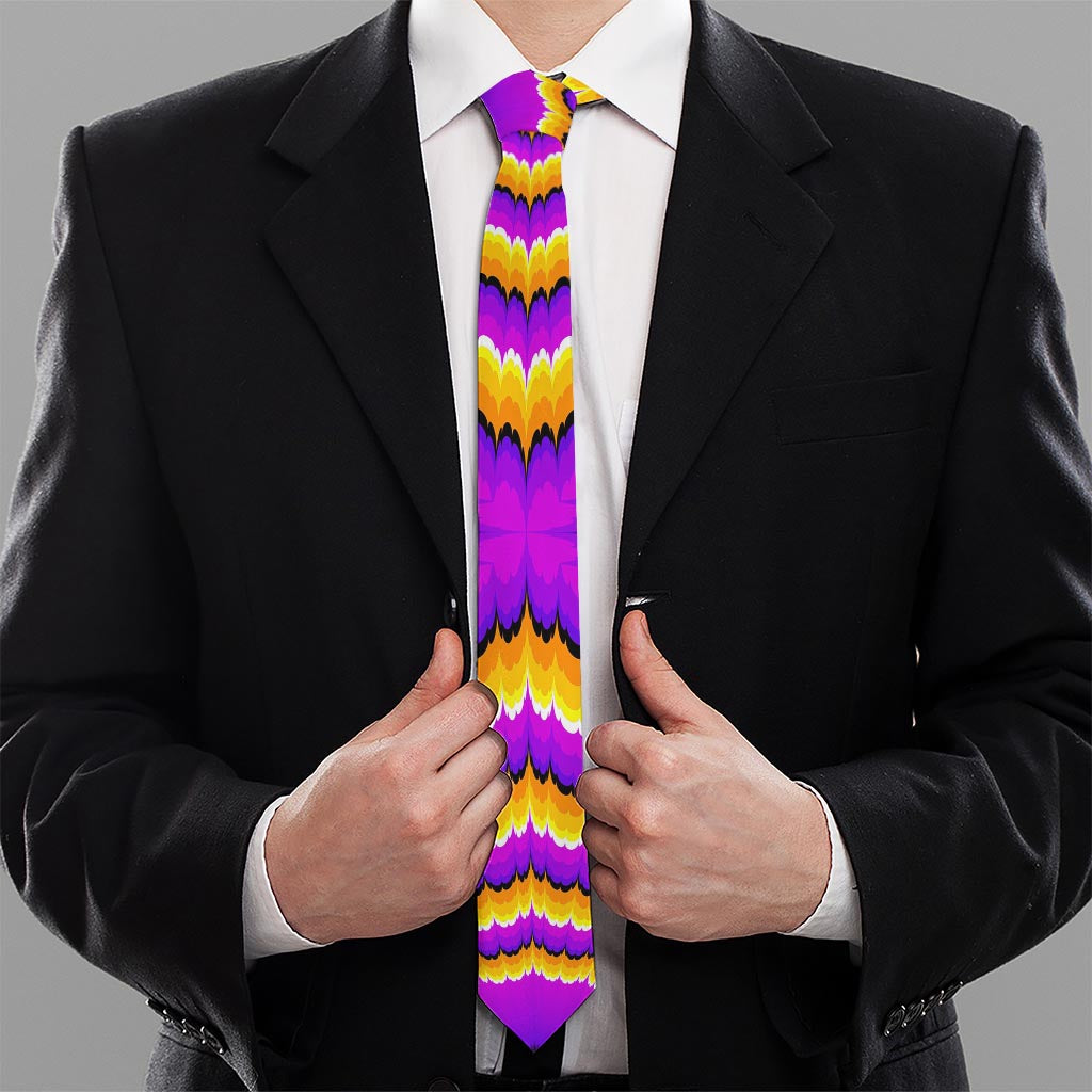 Yellow Explosion Moving Optical Illusion Necktie