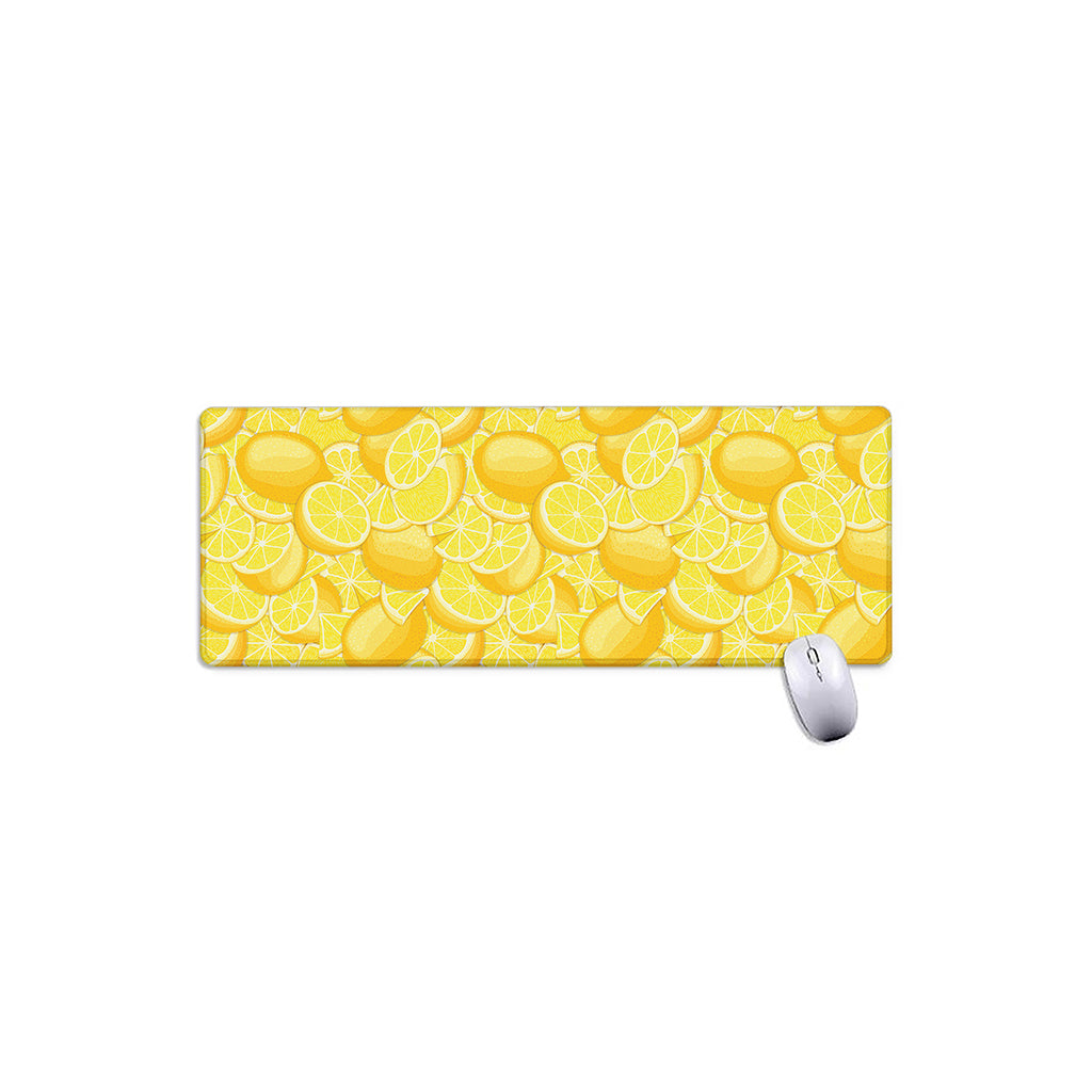 Yellow Lemon Pattern Print Extended Mouse Pad