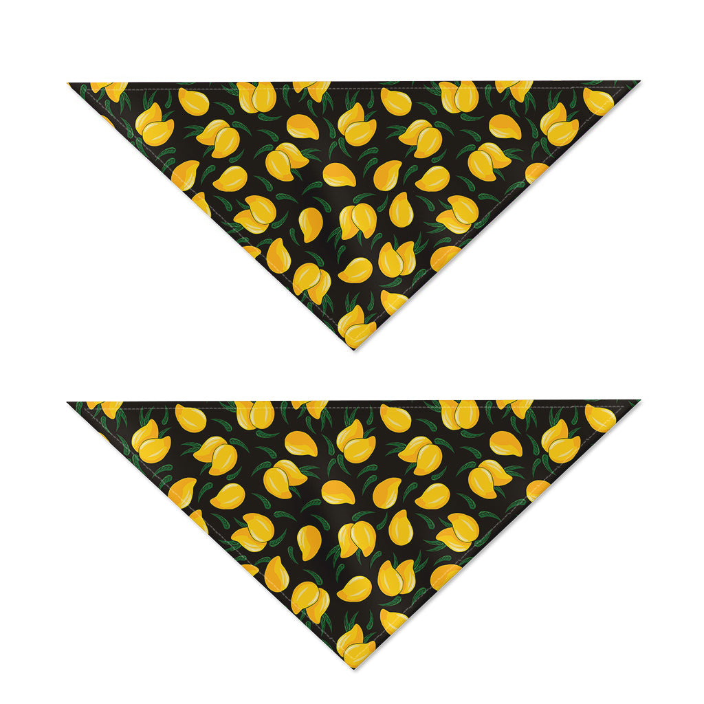 Yellow Mango Fruit Pattern Print Dog Bandana