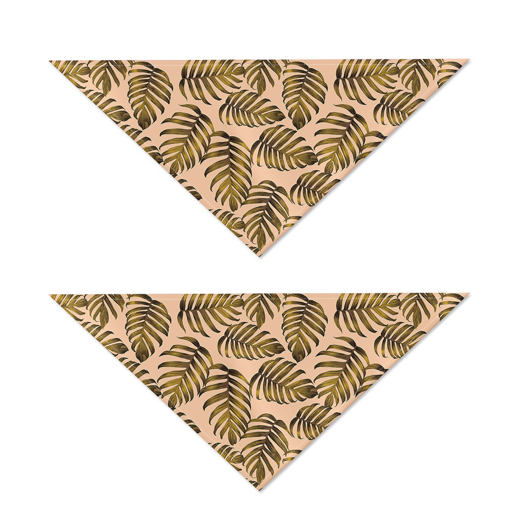 Yellow Monstera Leaves Pattern Print Dog Bandana