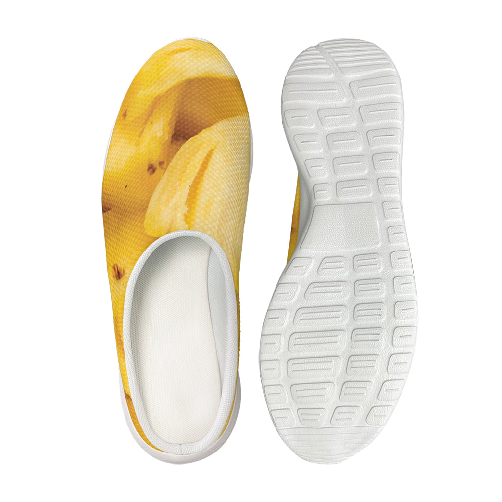 Yellow Pineapple Pieces Print Mesh Casual Shoes