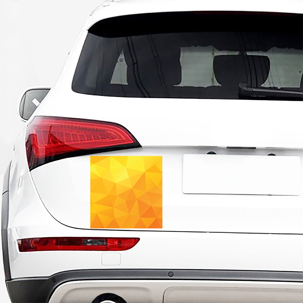 Yellow Polygonal Geometric Print Car Sticker