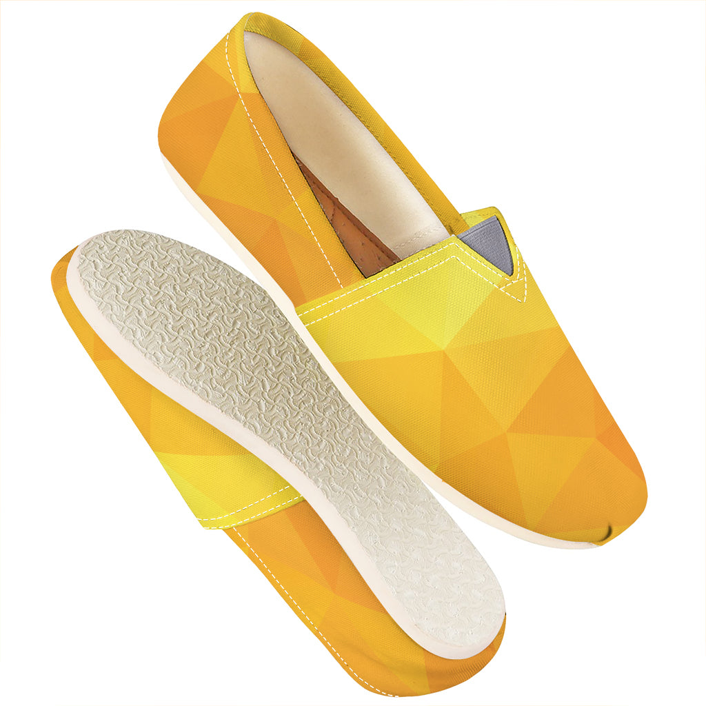 Yellow Polygonal Geometric Print Casual Shoes