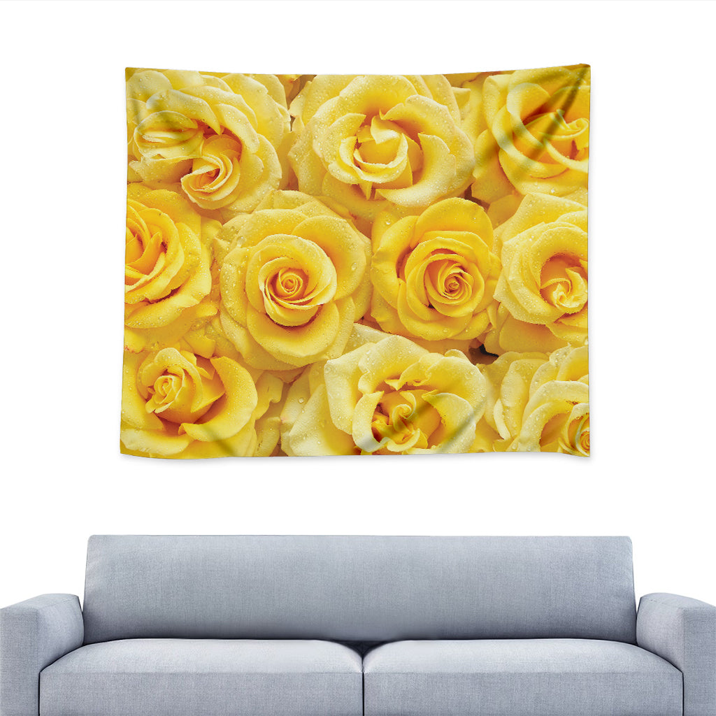 Yellow Rose Print Tapestry