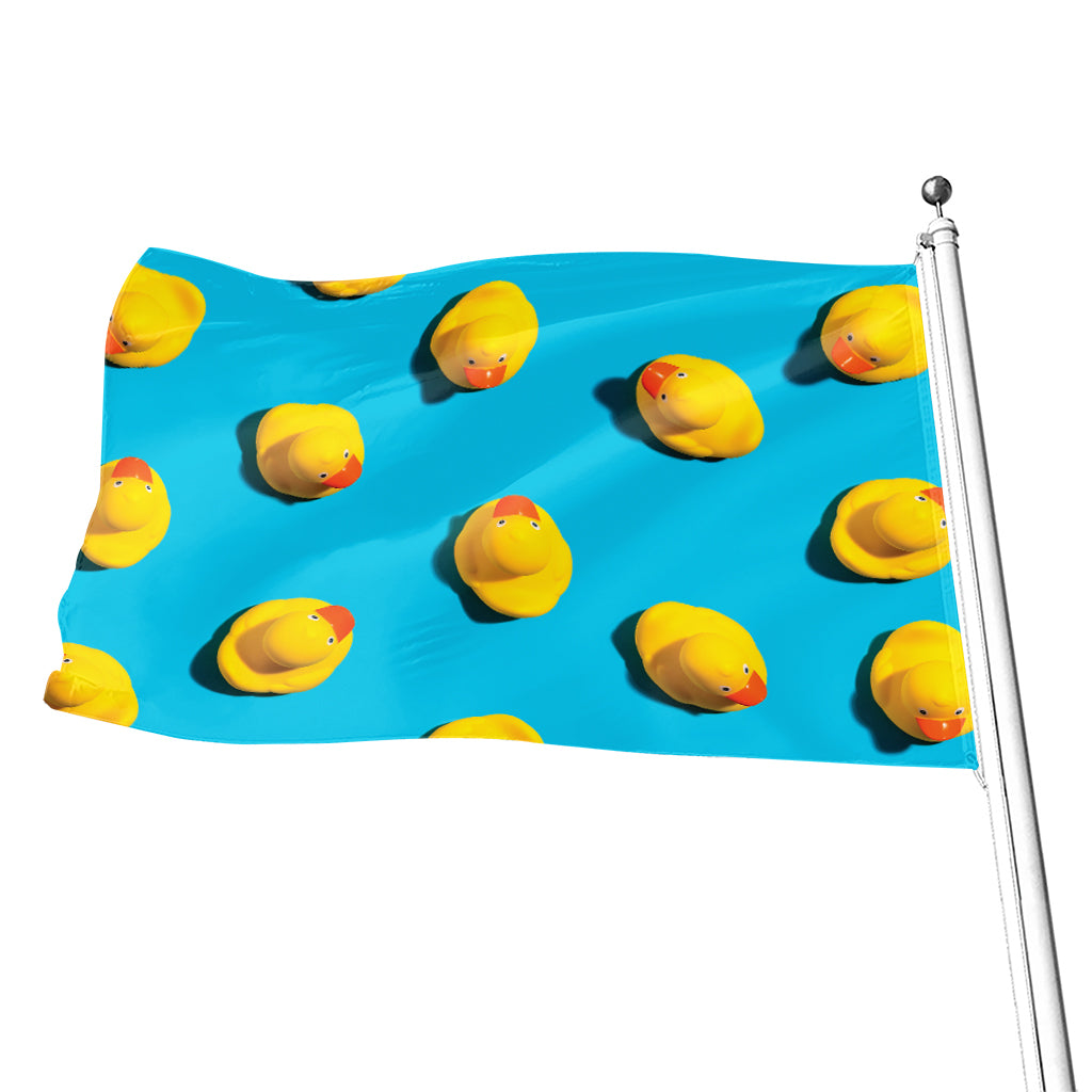 Yellow Rubber Ducks Print Flag