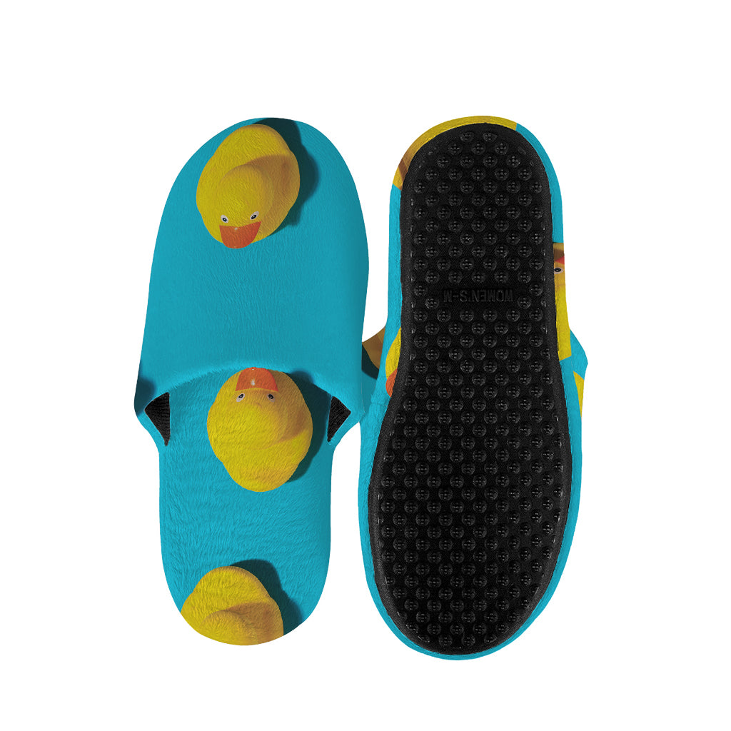 Yellow Rubber Ducks Print Slippers