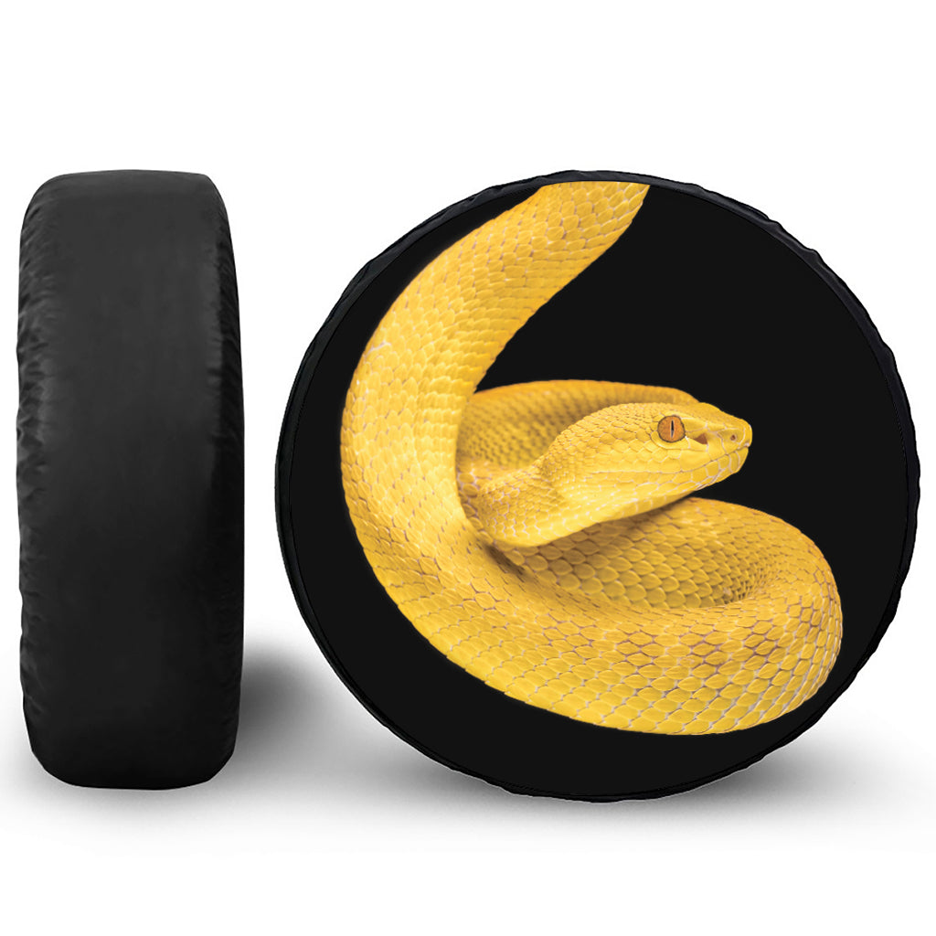 Yellow Snake Print Tire Cover