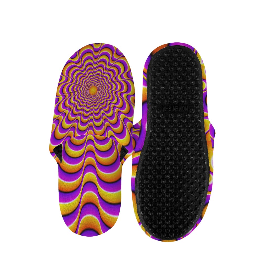 Yellow Splashing Moving Optical Illusion Slippers