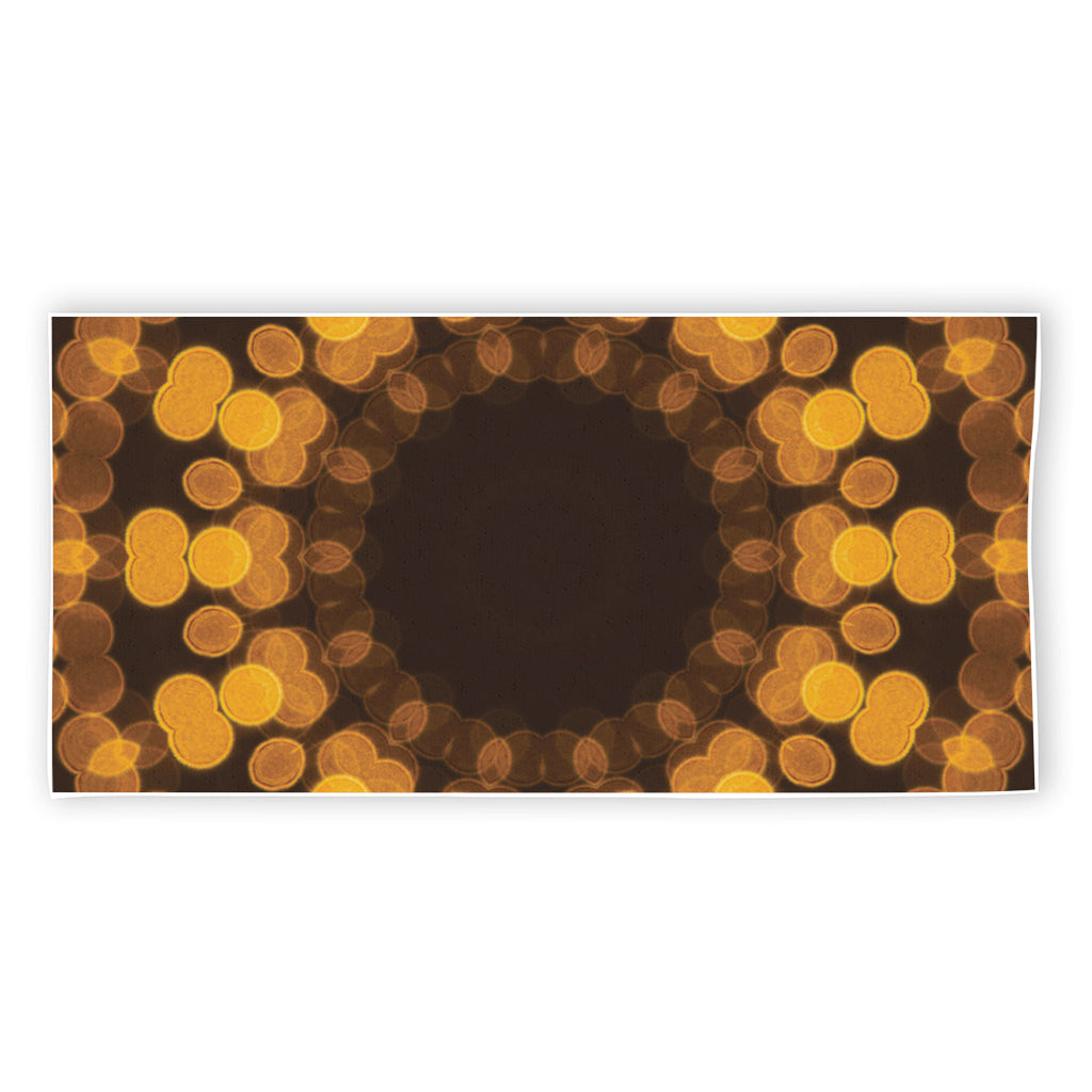 Yellow Spot Kaleidoscope Print Beach Towel
