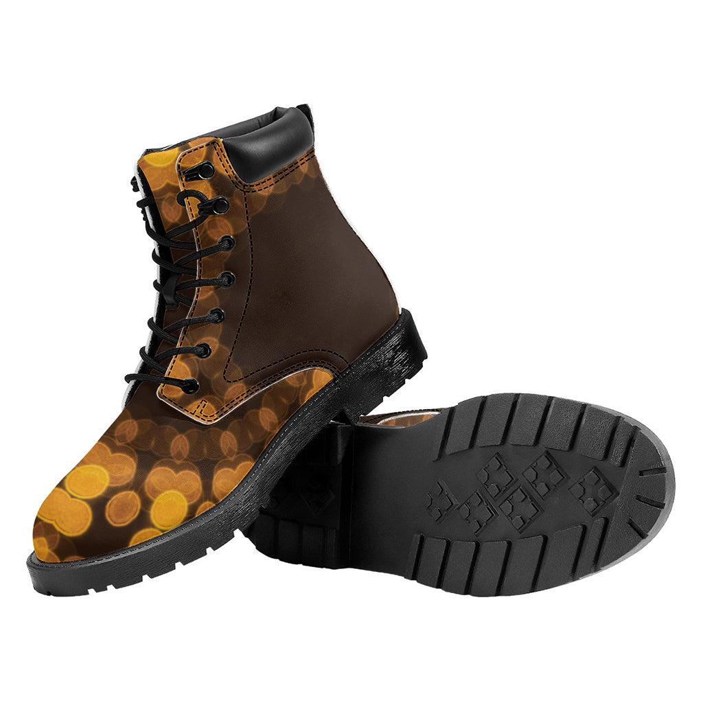 Yellow Spot Kaleidoscope Print Work Boots