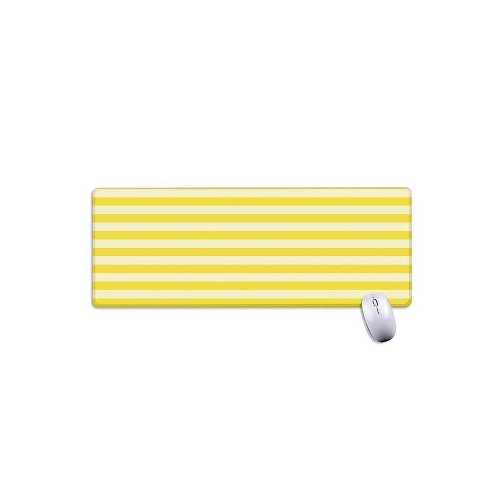 Yellow Striped Pattern Print Extended Mouse Pad