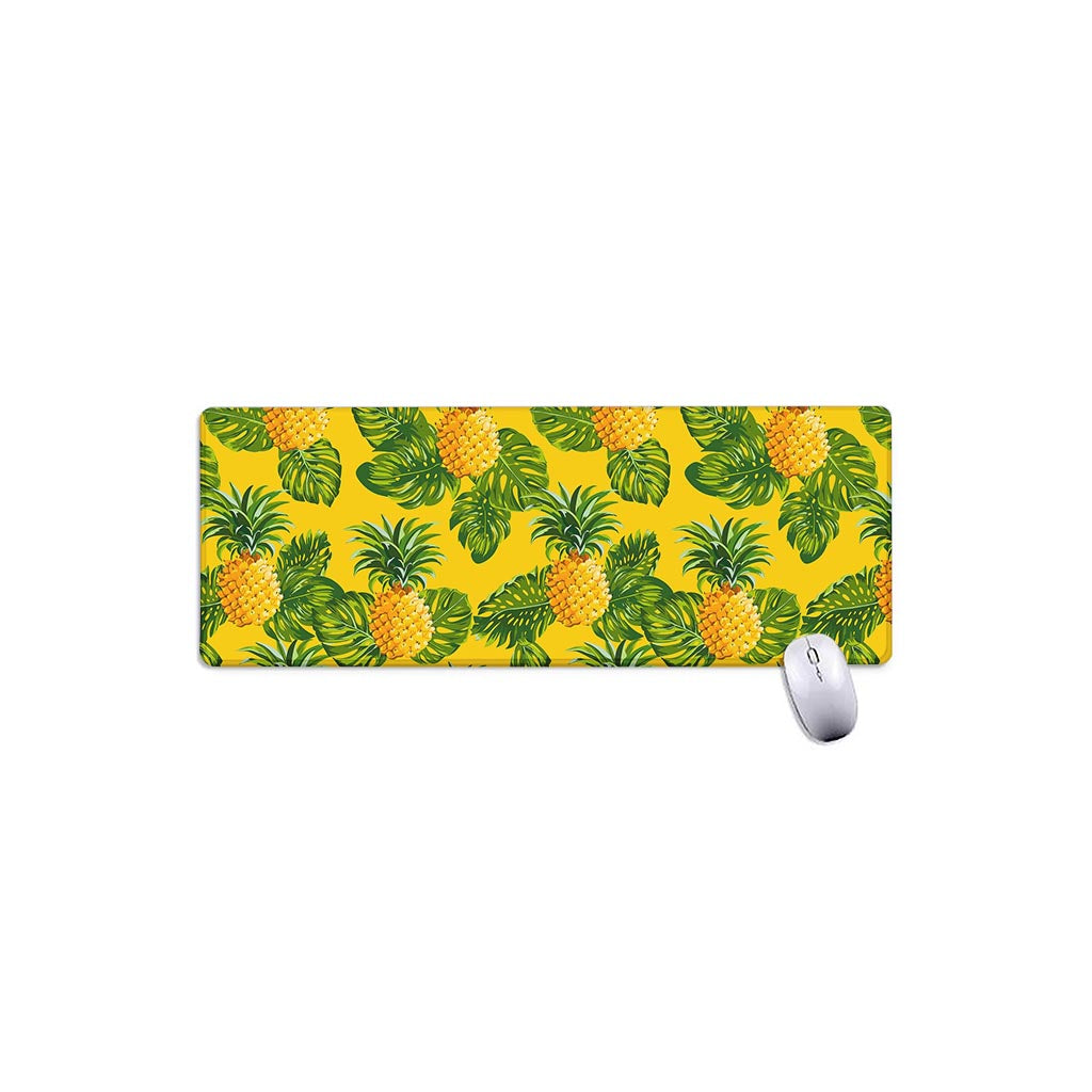 Yellow Tropical Pineapple Pattern Print Extended Mouse Pad