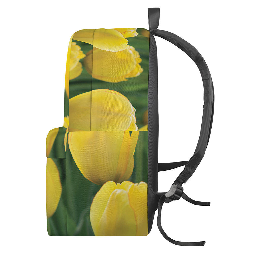Yellow Tulip Print Backpack