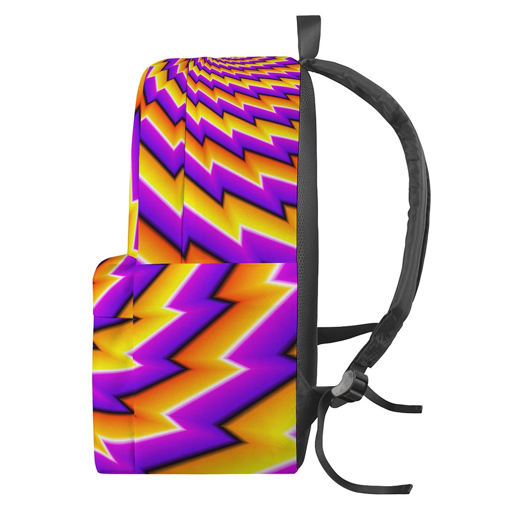 Yellow Twisted Moving Optical Illusion Backpack