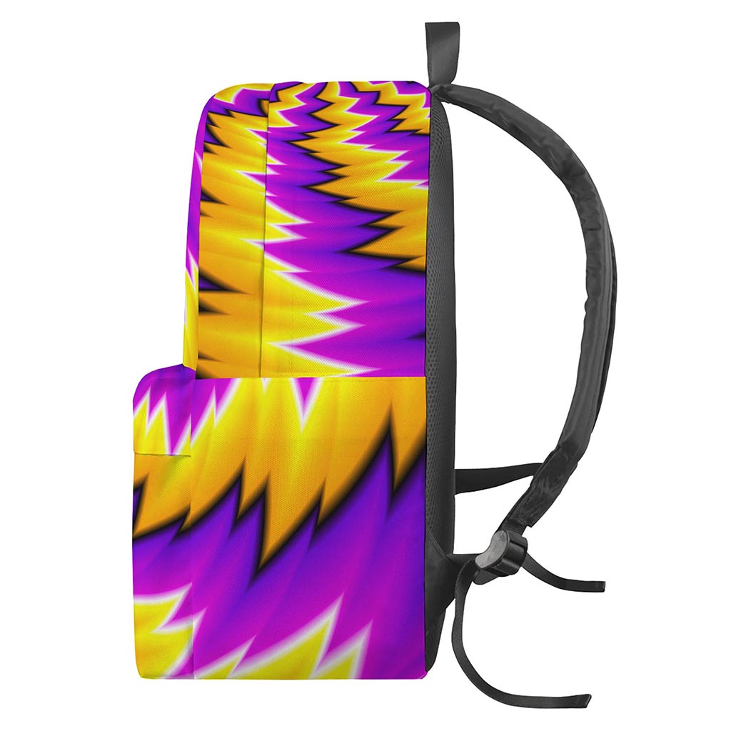 Yellow Vortex Moving Optical Illusion Backpack